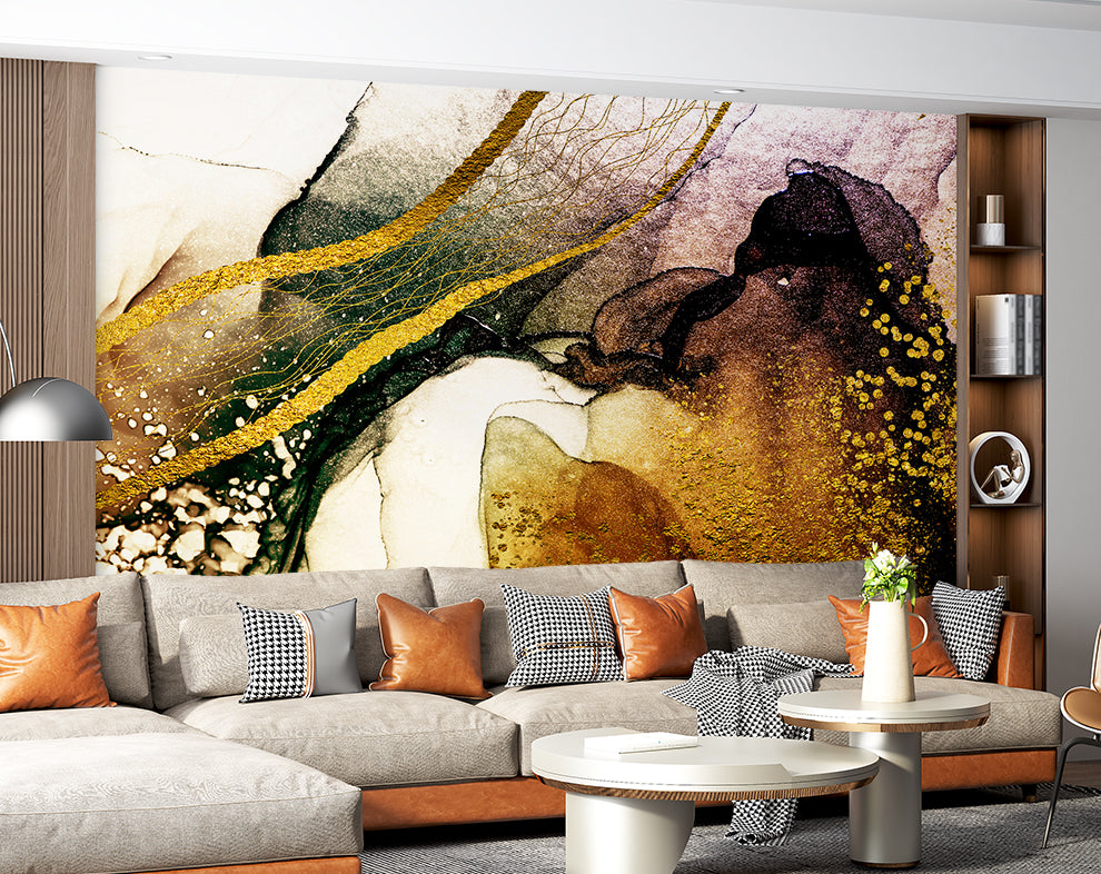 Abstract Marble Texture Wallpaper | Office And Living Room Wall
