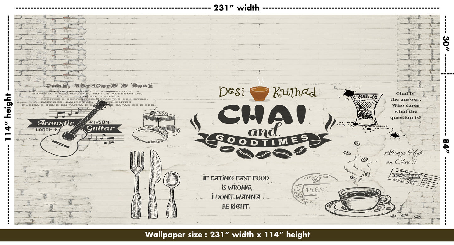 Coffee shop and restaurant wallpaper