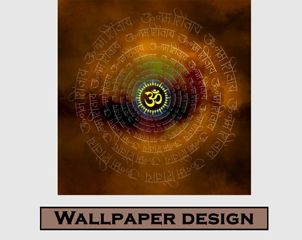 OM Namah Shivay Mural Art Wallpaper