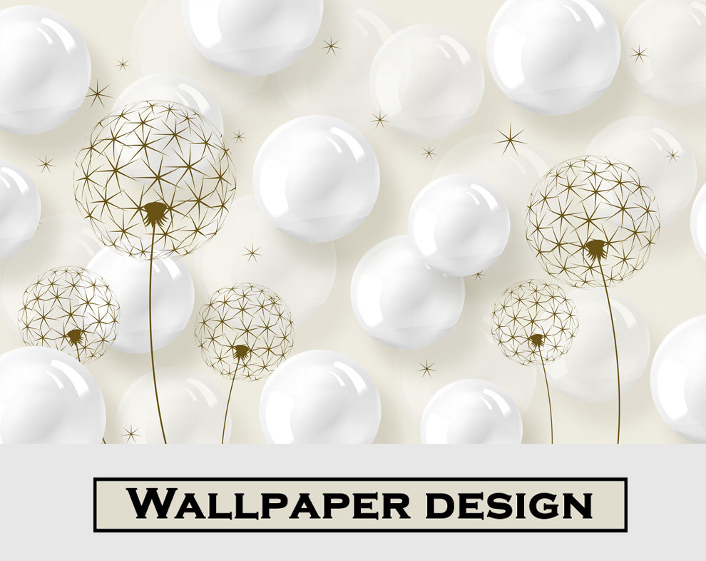 3D dandelion ball bedroom wallpaper - view 5