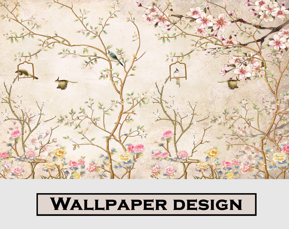 Chinoiserie botanical wallpaper - view 6