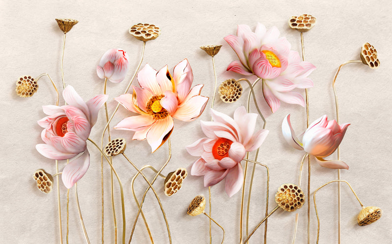Decorative 3D Floral Wallpaper