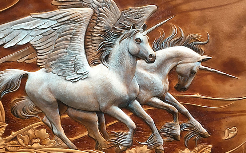 3D white horses wallpaper - view 3