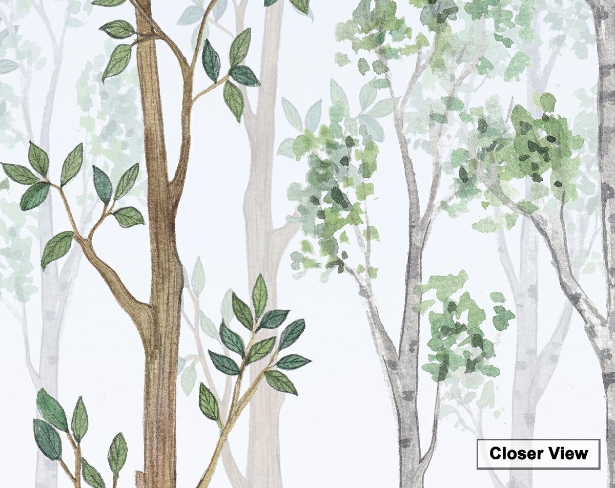 Nursery Woodland Birch Wallpaper