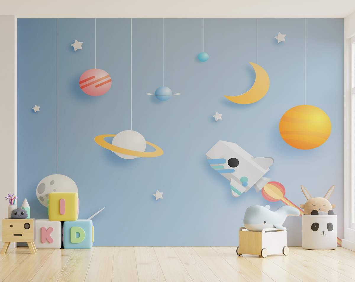 3D Mural Space Theme 3D Wallpaper