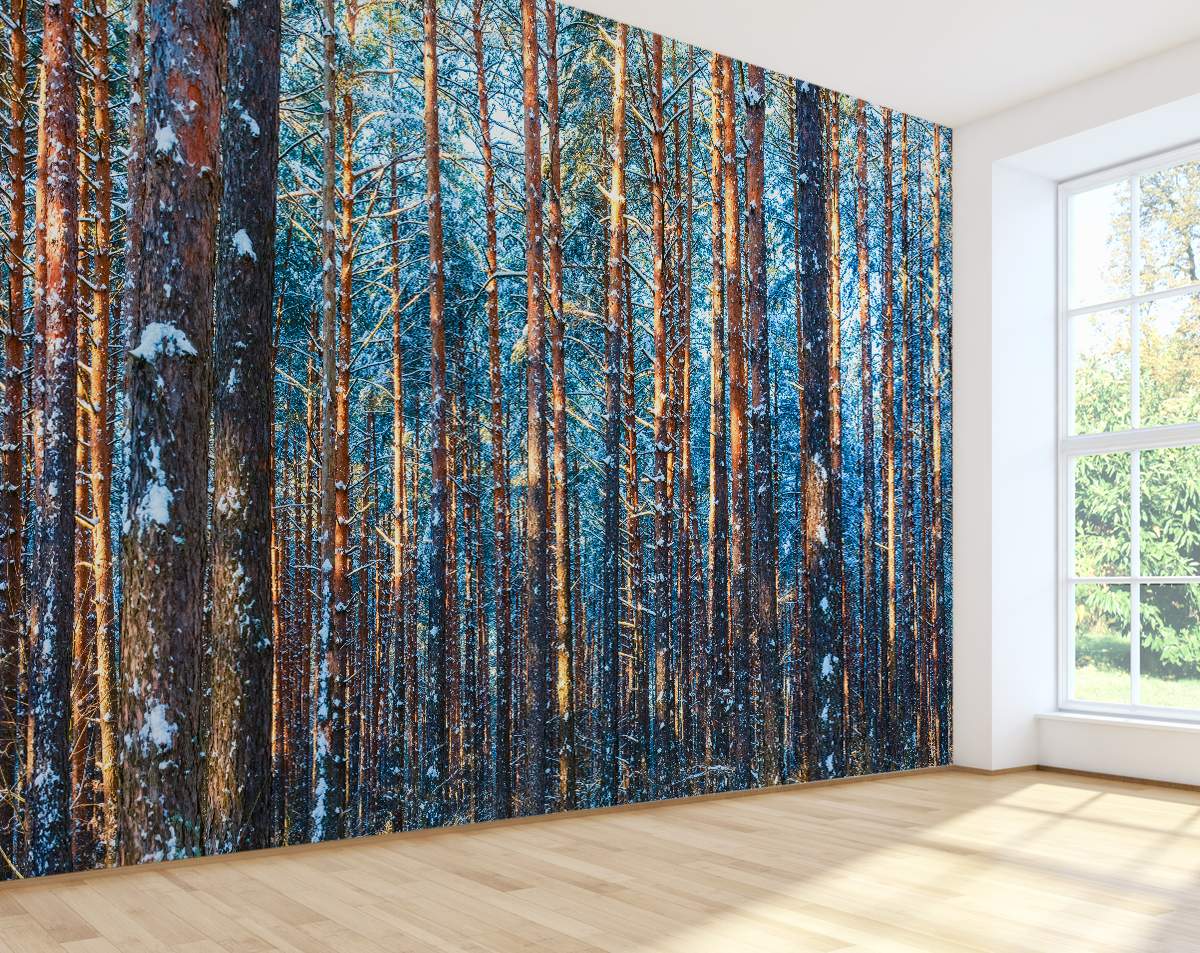 Winter Snowfall Forest 3D Wallpaper