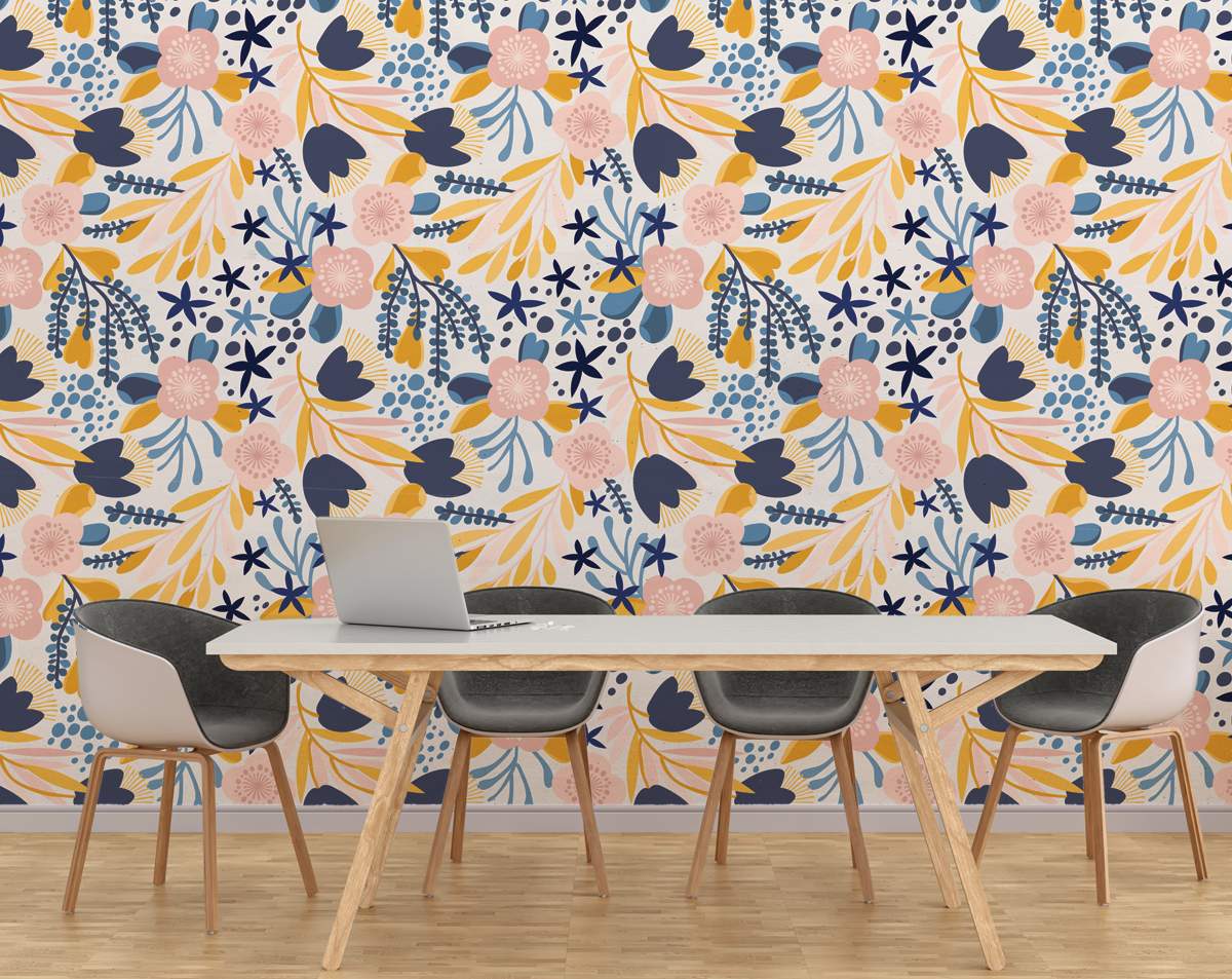 Botanical Florals Hand Painted Wallpaper Rolls