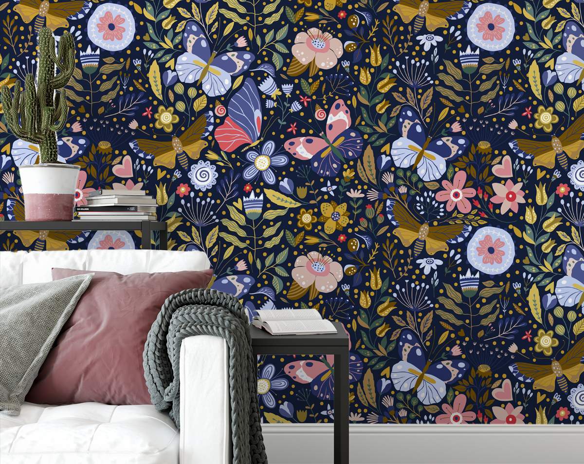 Colourfull Butterfly KIds Room Wallpaper Rolls