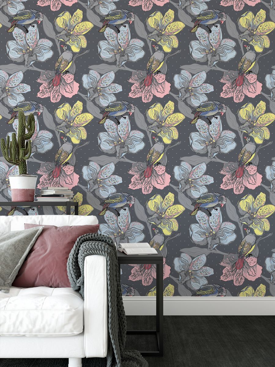 Colorful Flowers Floral Wallpaper