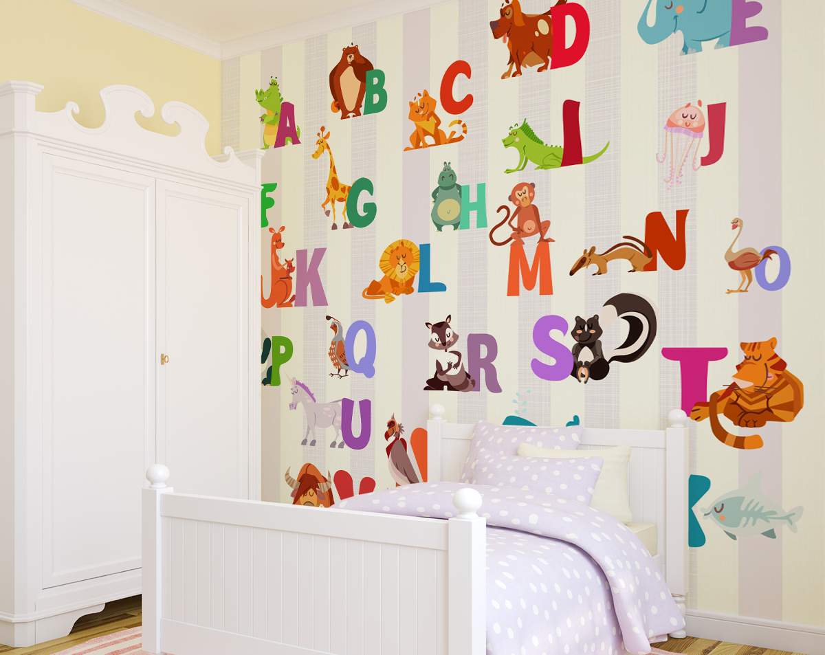 Abc Wallpaper Animals Alphabets 3D Wallpaper