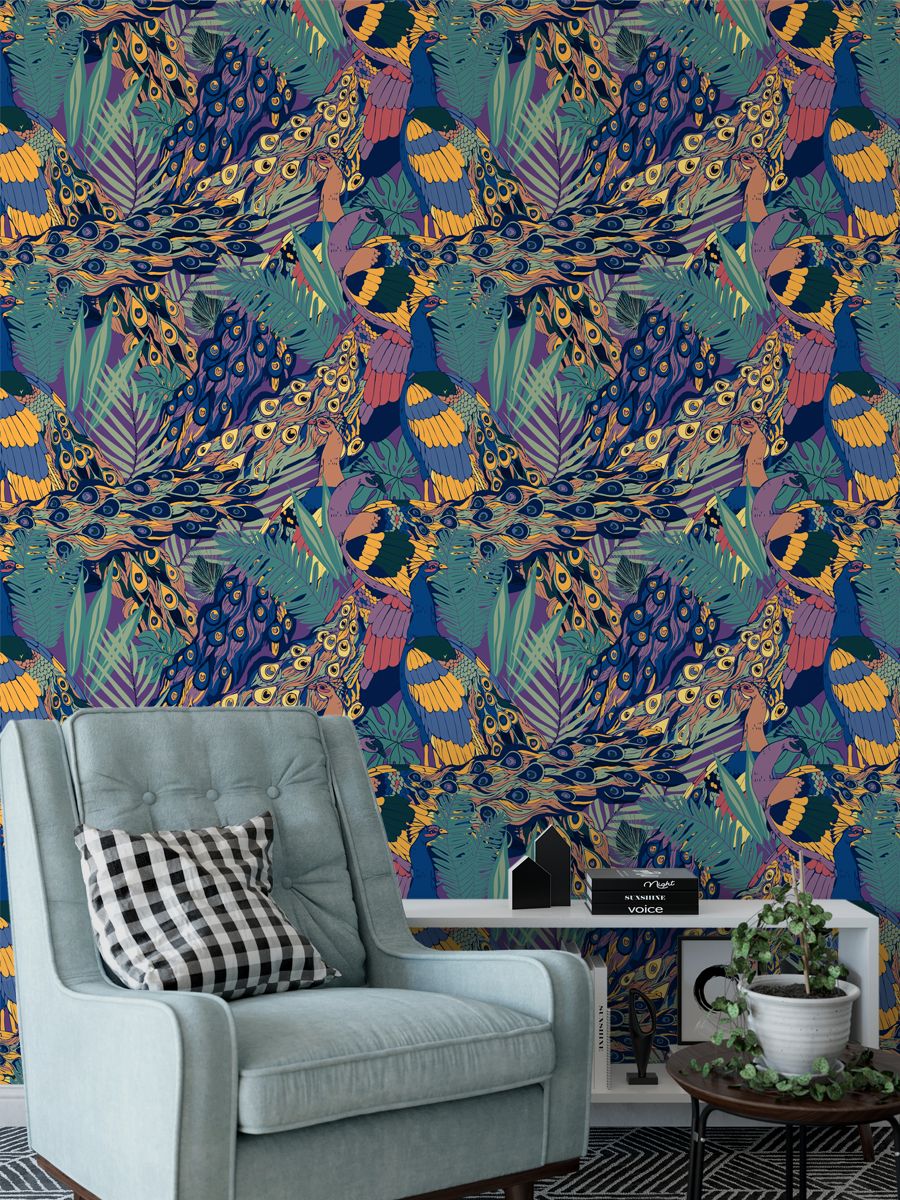 Fashion Floral & Botanical Multicolor Wallpaper