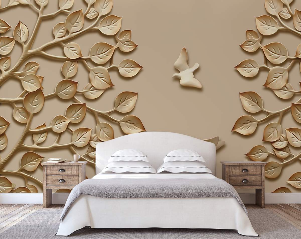 Wall Mural 3D Birds Wallpaper