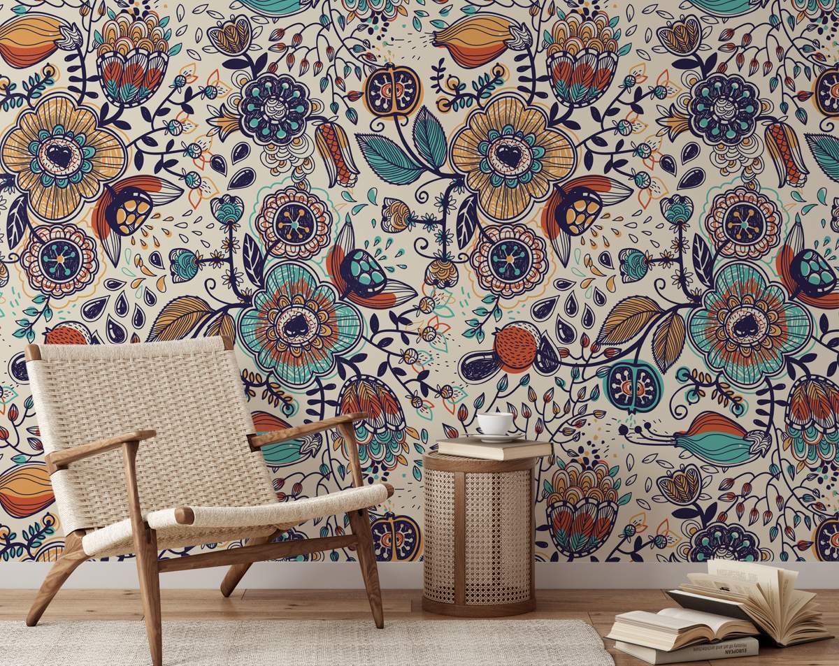 Colourfull Wall Painting Wallpaper Rolls