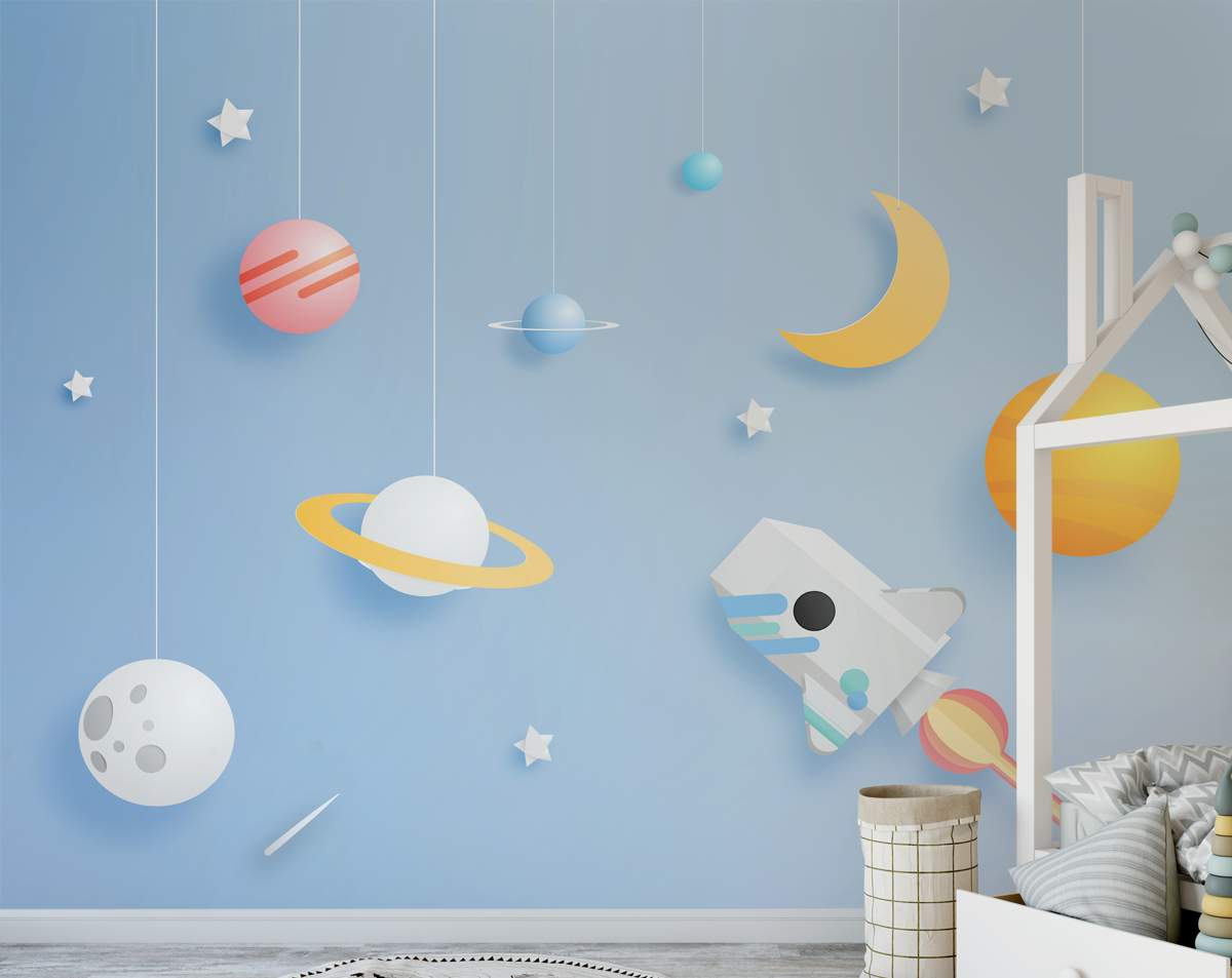 3D Mural Space Theme 3D Wallpaper
