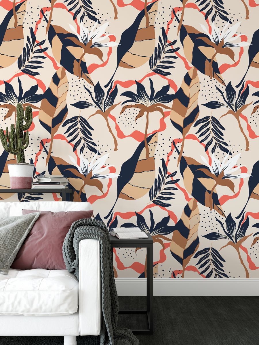 Abstract Exotic Jungle Wallpaper Rolls