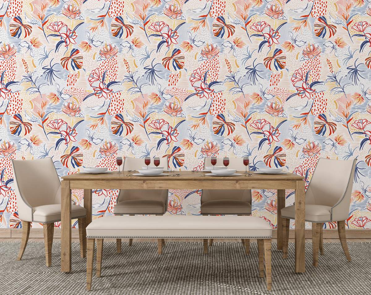 Colourfull Tropical Palm Forest Wallpaper Rolls