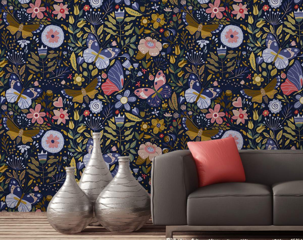 Colourfull Butterfly KIds Room Wallpaper Rolls