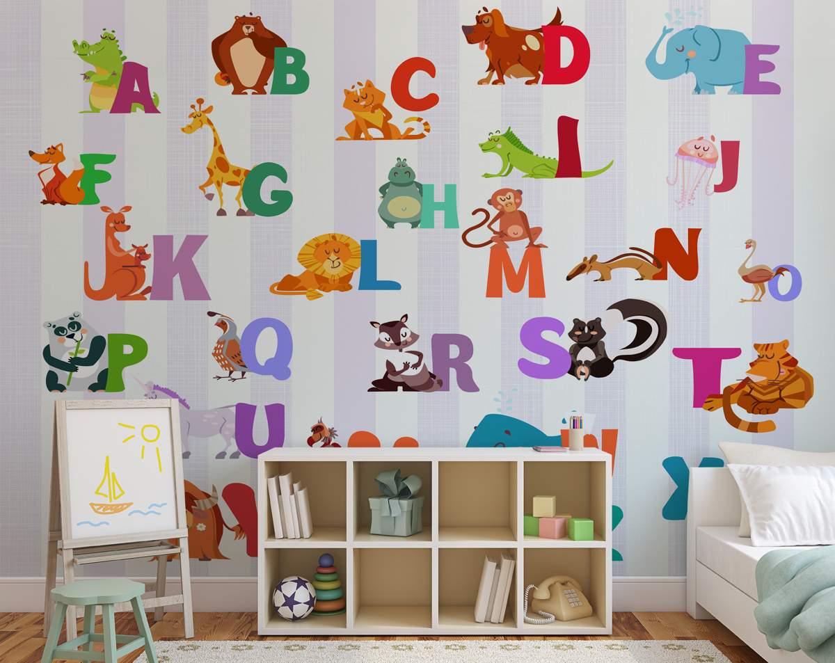 Abc Wallpaper Animals Alphabets 3D Wallpaper
