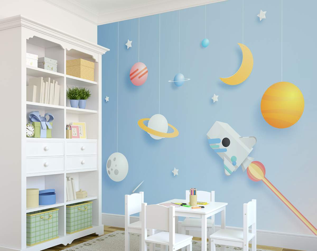 3D Mural Space Theme 3D Wallpaper