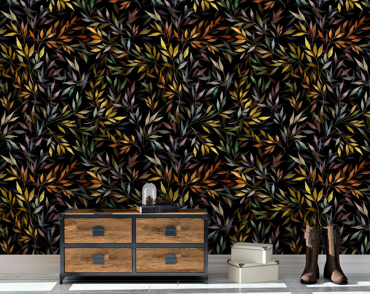Multicolor Nature Leaf Wallpaper Tropical Forest Wallpaper