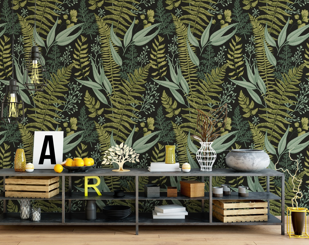 Botanical Leaves Wallpaper