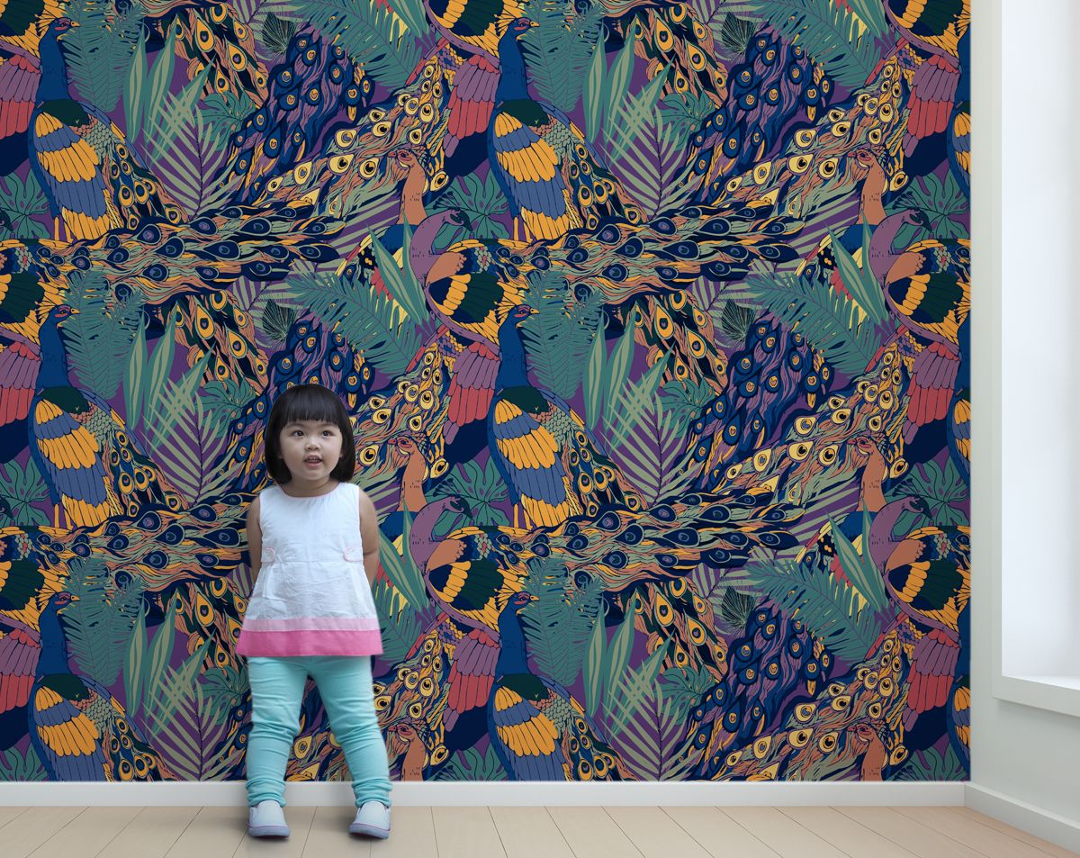Fashion Floral & Botanical Multicolor Wallpaper