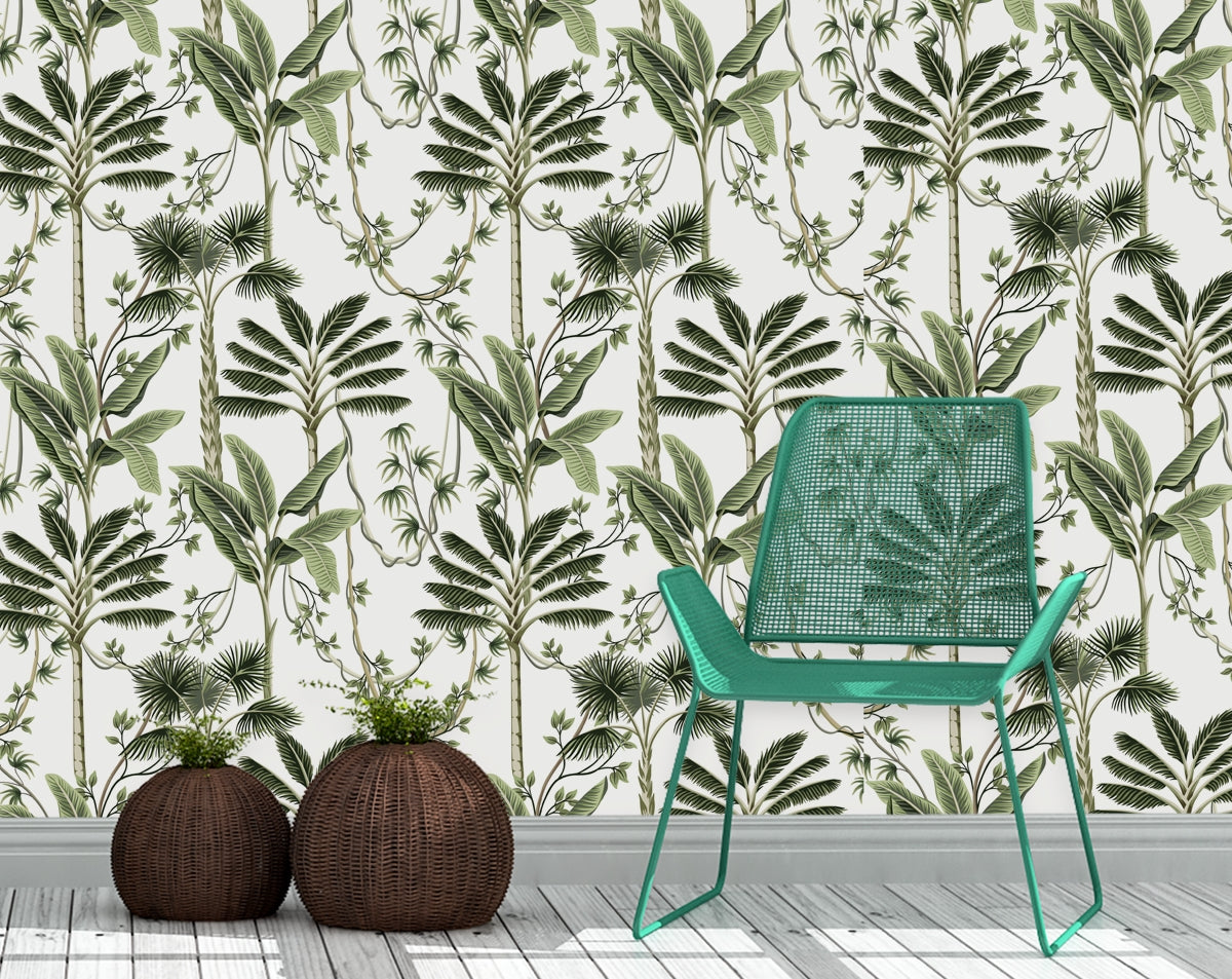 Beautiful leaves pattern wallpaper