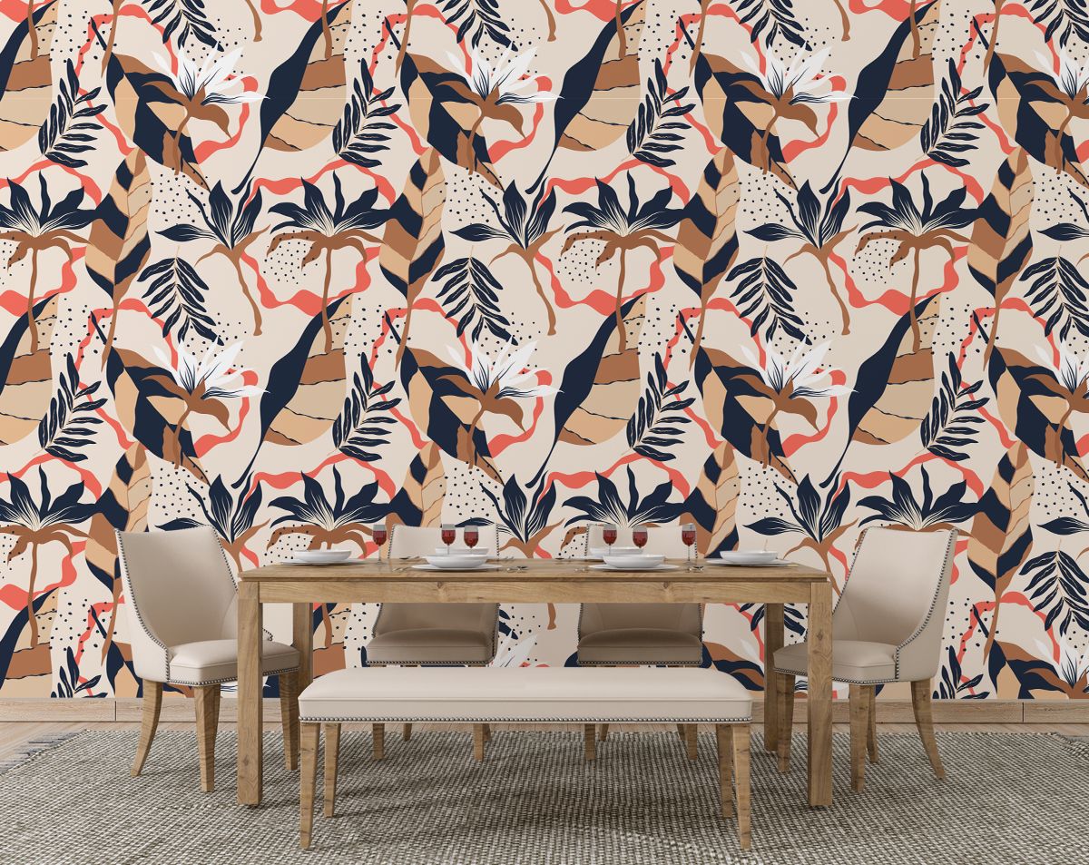 Abstract Exotic Jungle Wallpaper Rolls