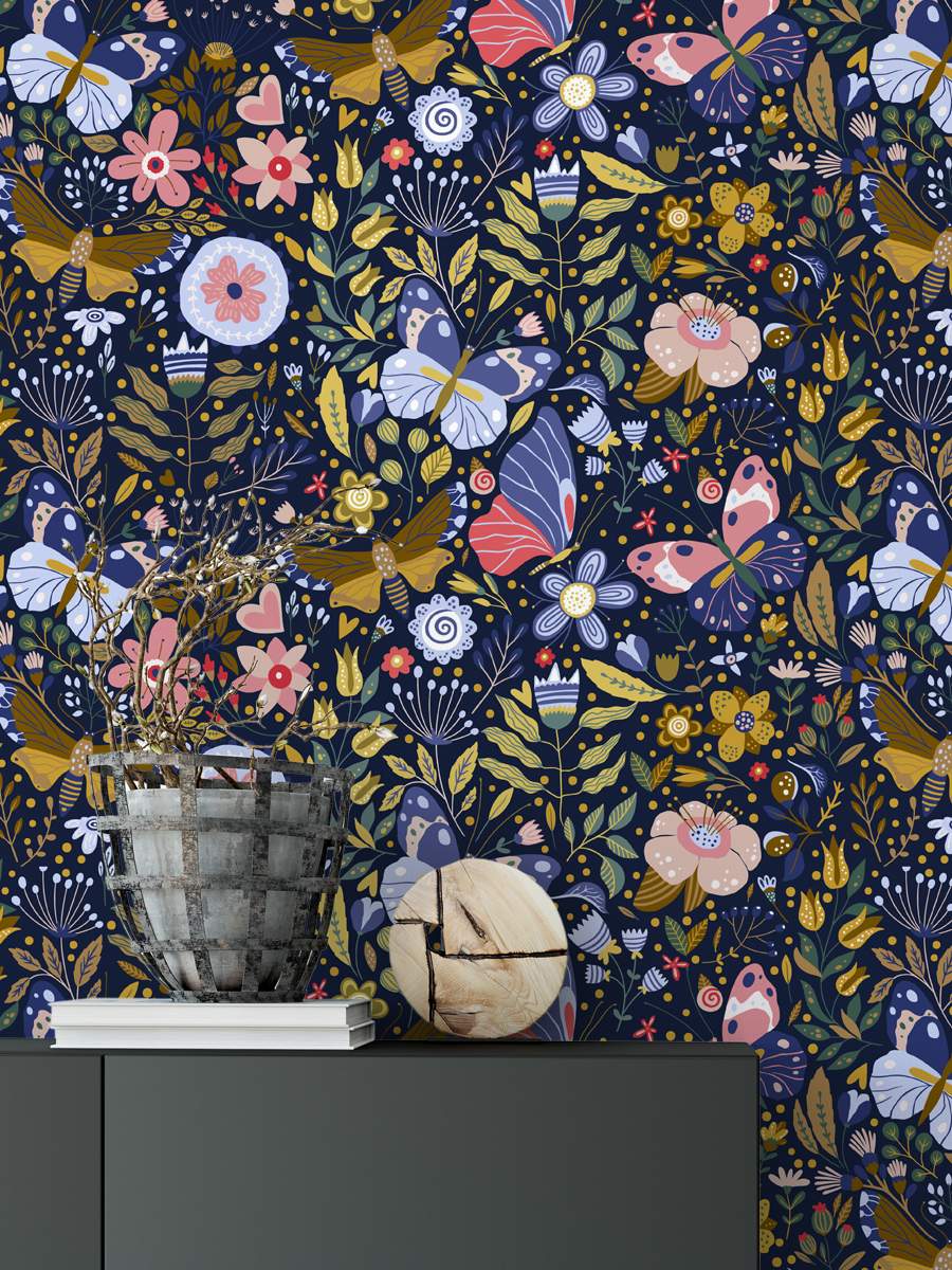 Colourfull Butterfly KIds Room Wallpaper Rolls