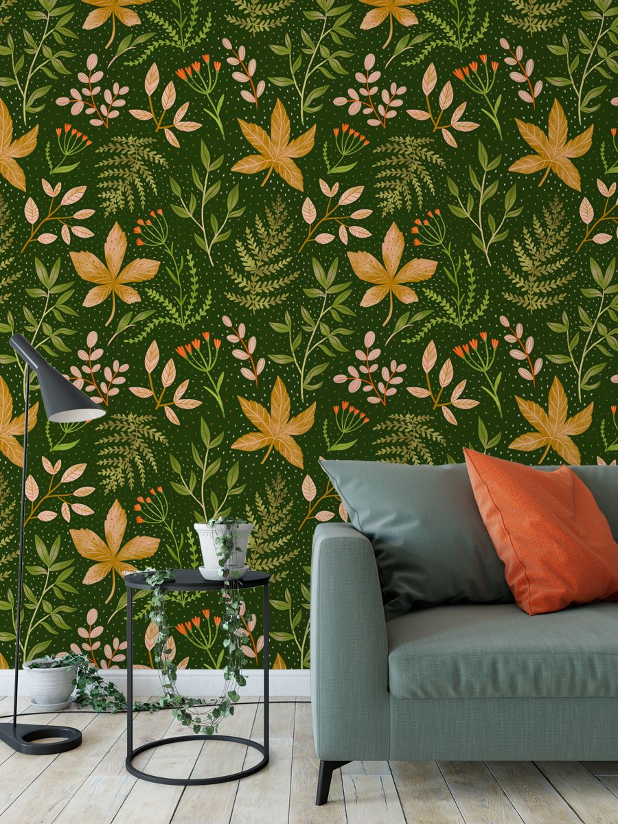 Tropical Leaves Wallpaper, Jungle Leaf Garden Wallpaper