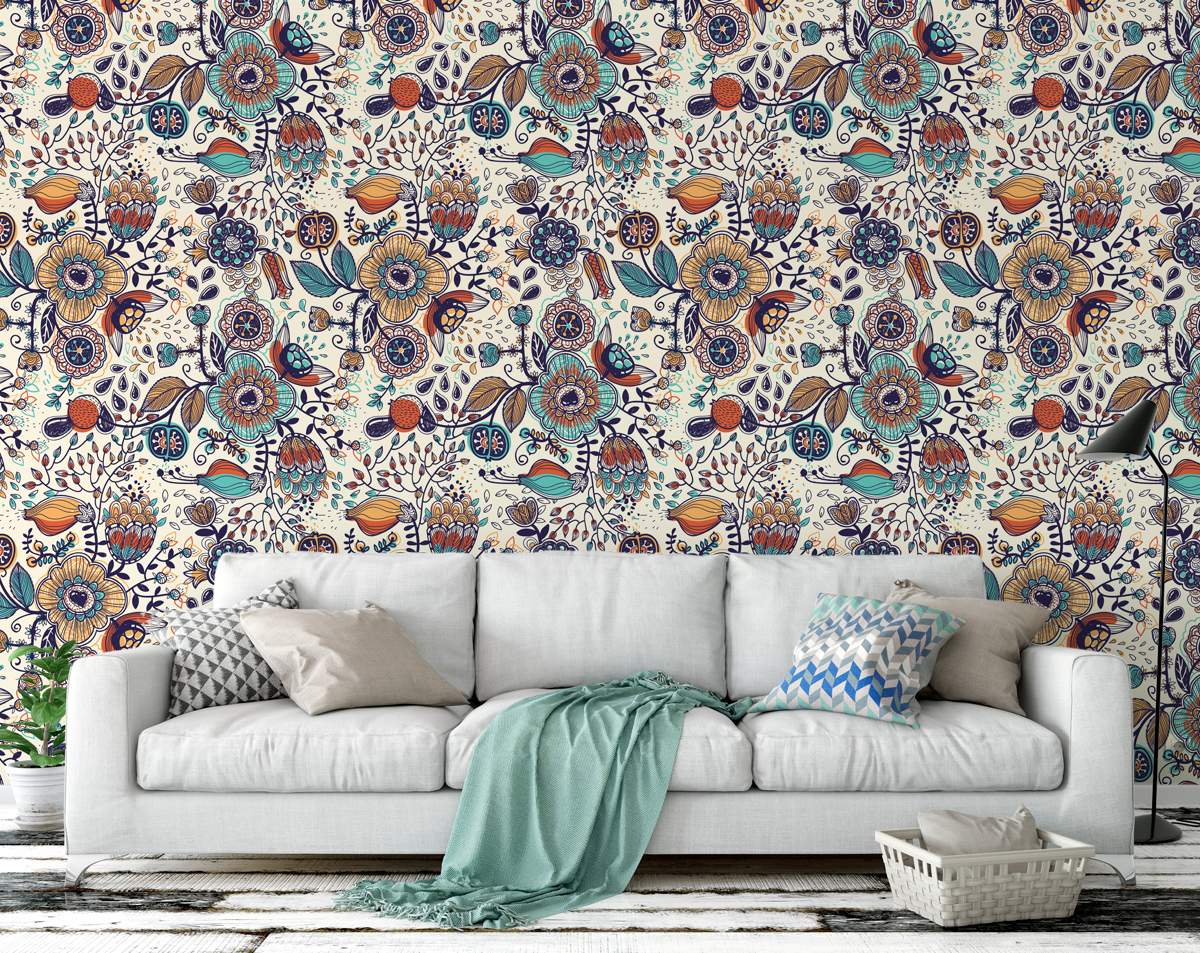 Colourfull Wall Painting Wallpaper Rolls