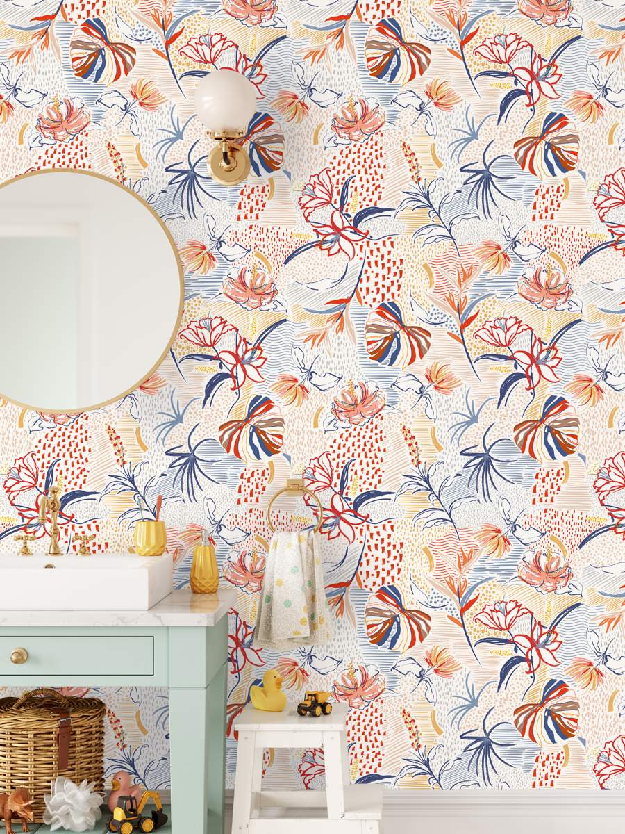 Colourfull Tropical Palm Forest Wallpaper Rolls