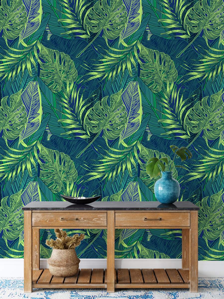 Exotic Plants Stylish Trendy Tropical Wallpaper Rolls
