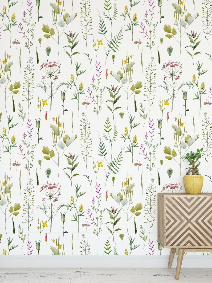 Vintage Botanical Wallpaper For Home Bedroom Rolls Wallpaper