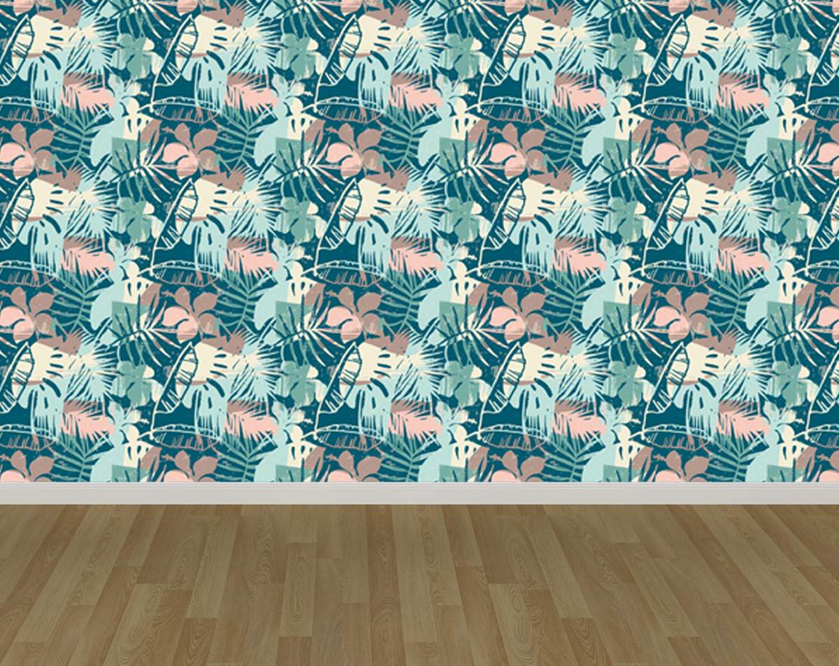 Tropical plants leaves Wallpaper Rolls