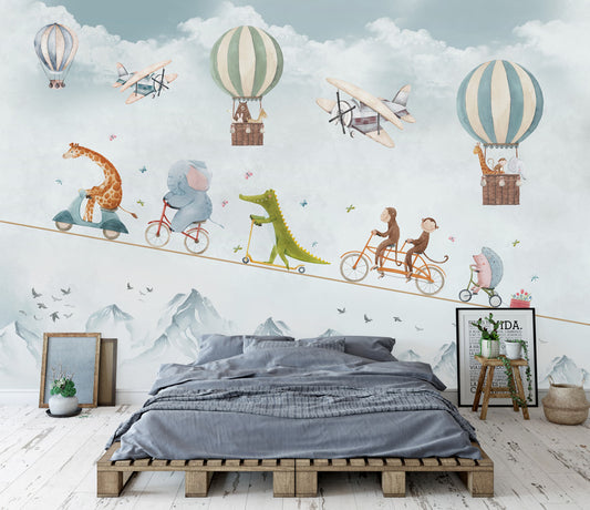 The circus show kids play room, Amazing kids room wallpaper