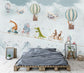 Circus theme kids room wallpaper