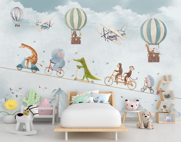 Circus theme kids room wallpaper - view 4