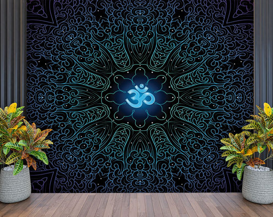 Om Symbol Mandala Art Wallpaper