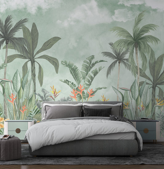 Tropical Paradise Palm Trees Wallpaper