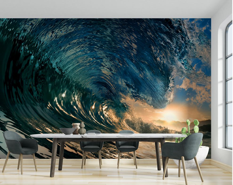 The Perfect Wave Mural Ocean 3D Wallpaper