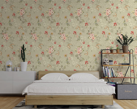 Small Vintage Flowers Wallpaper Rolls