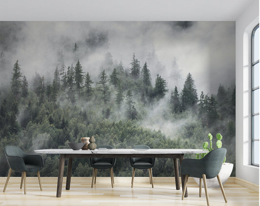 Mountain Forest Wallpaper, Rain Forest Exotic Wallpaper For Bedroom