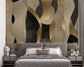 Abstract Golden Black Creamy Modern Wallpaper