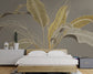 Golden banana leaf tropical wallpaper - view 2
