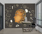 3D creative bookshelf wallpaper