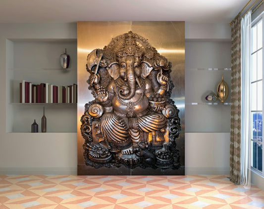 3D Mural Wallpaper lord ganesha customized wallpaper