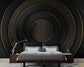 3D abstract golden lines wallpaper - view 4