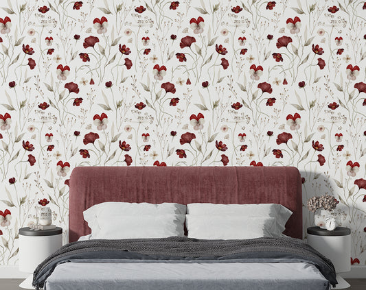 Floral Spring Watercolor Wallpaper Rolls