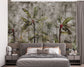 Grey and green botanical forest wallpaper - view 4